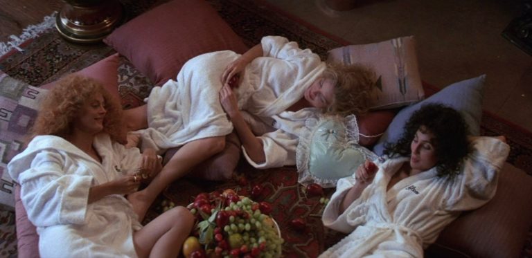 Susan Sarandon, Michelle Pfeiffer, and Cher in The Witches of Eastwick.