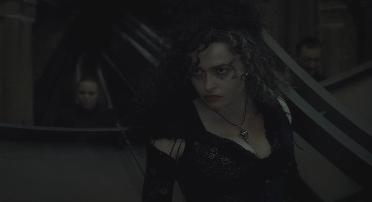 Bellatrix Lestrange is a witch and death eater in the Harry Potter films.