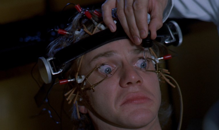 Malcolm McDowell as Alex in A Clockwork Orange (1971).