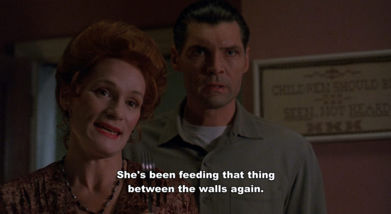 Wendy Robie and Everett McGill in The People Under the Stairs (1991).