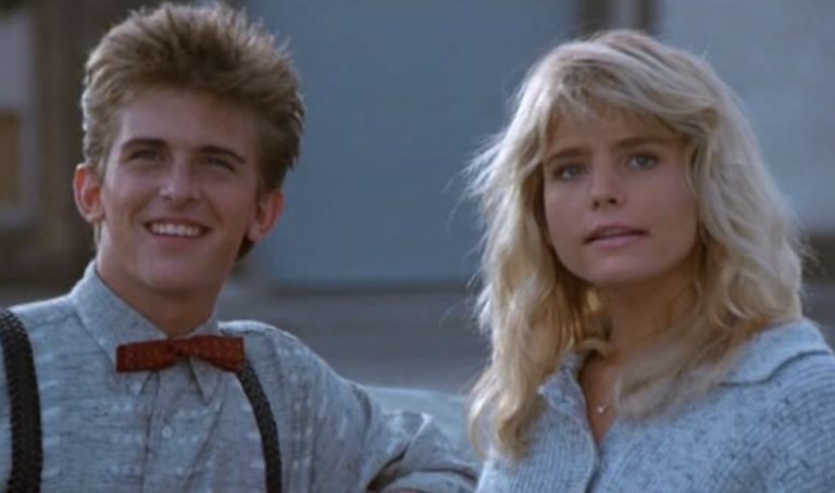 Charlie Schlatter and Jennifer Runyon in 18 Again (1988).