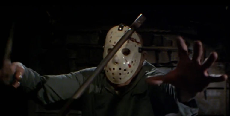 Richard Brooker as Jason Voorhees in Friday the 13th Part III (1982).