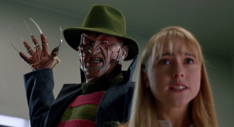 Robert Englund and Tracy Middendorf in Wes Craven's New Nightmare (1994).