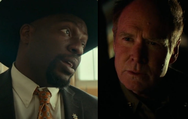 Omar Dorsey and Will Patton in Halloween Kills (2021).