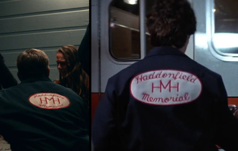 The same Haddonfield Memorial Hospital logo in Halloween Kills (2021) and Halloween II (1981).