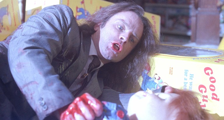 Brad Dourif in Child's Play (1988).