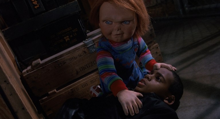 Brad Dourif and Jeremy Sylvers in Child's Play 3 (1991).