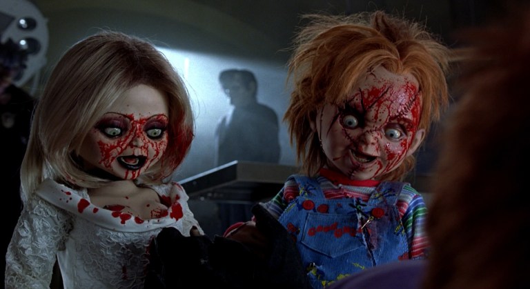 Tiffany (Jennifer Tilly) and Chucky (Brad Dourif) in Seed of Chucky (2004).
