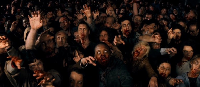 Zombies from Shaun of the Dead (2004).