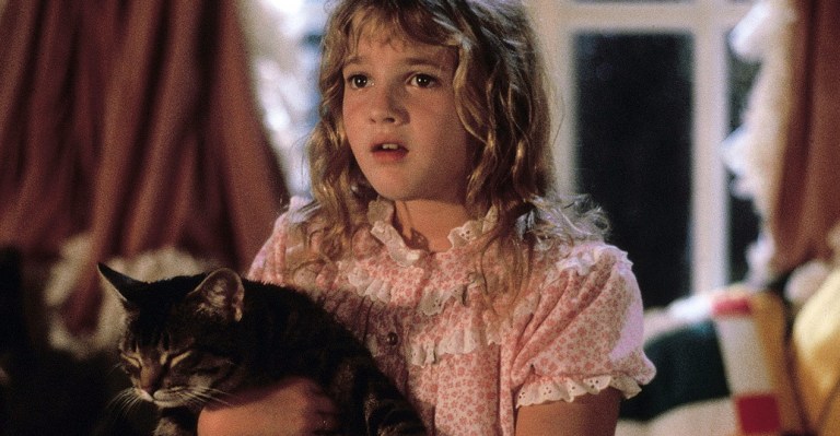 Drew Barrymore (and a cat) in Cat's Eye (1985).