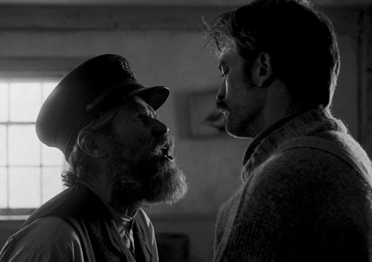 Willem Dafoe and Robert Pattinson in The Lighthouse (2018).