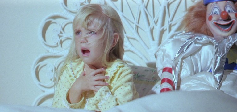 Heath O-Rourke as Carol Anne in Poltergeist (1982).