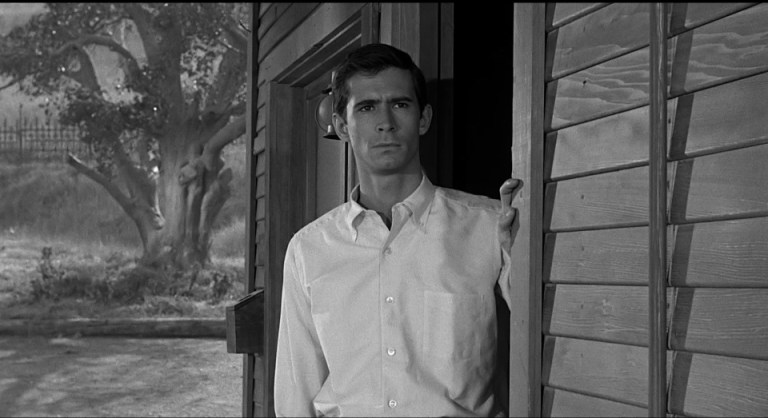 Anthony Perkins as Norman Bates in Psycho (1960).