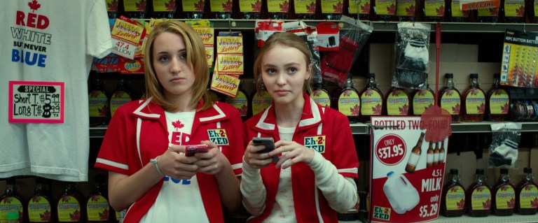 Harley Quinn Smith and Lily-Rose Depp in Tusk (2014).