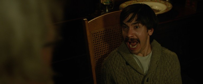 Justin Long as Wallace in Tusk (2014).