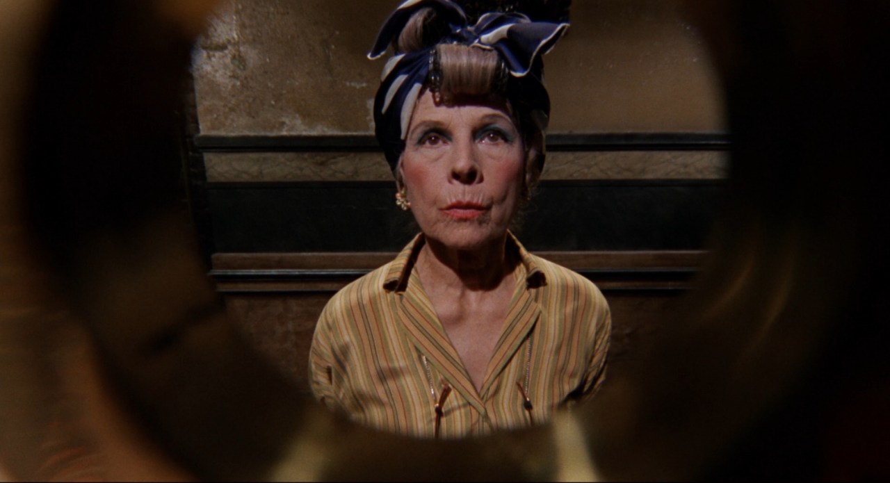 Ruth Gordon as Minnie Castevet in Rosemary's Baby (1968).