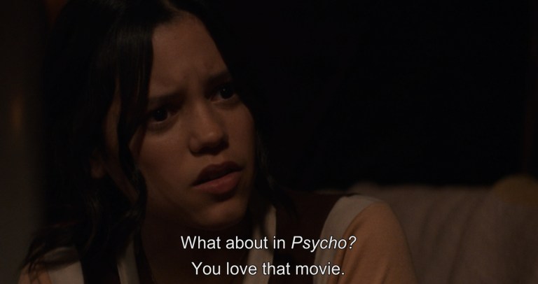 Jenna Ortega as Lorraine aka Church Mouse in X (2022).