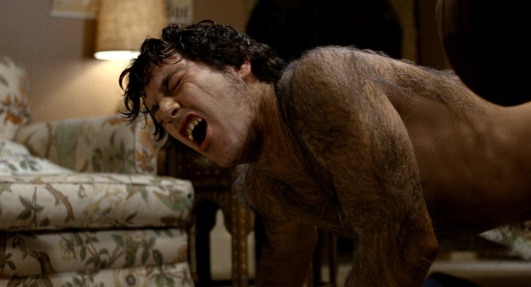 David Naughton turning into a werewolf in An American Werewolf in London (1981).