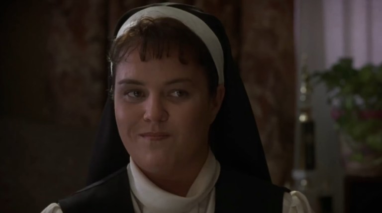 Rosie O'Donnell as a nun in Wide Awake (1998)