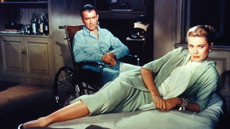 Jimmy Stewart and Grace Kelly in Rear Window (1954)