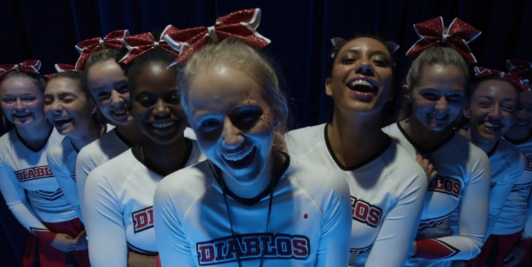 The Diablos cheer squad laughs in Bring It On: Cheer or Die (2022).