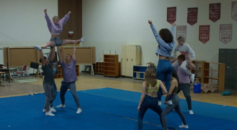 The Diablos practice their routine in Bring It On: Cheer or Die (2022).