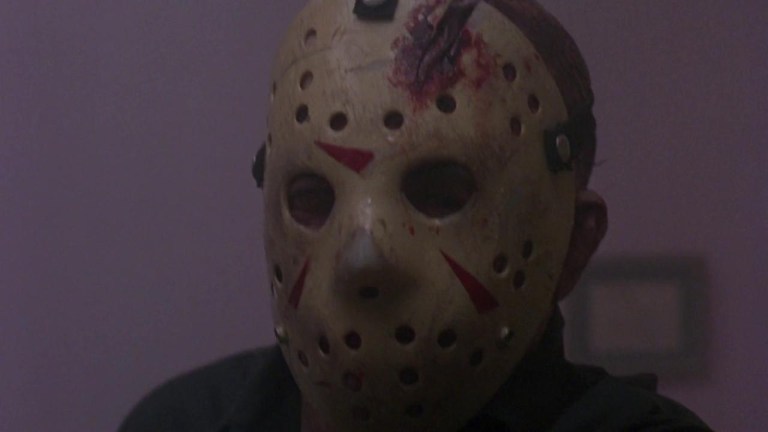 Jason Voorhees' hockey mask in Friday the 13th: The Final Chapter (1984).