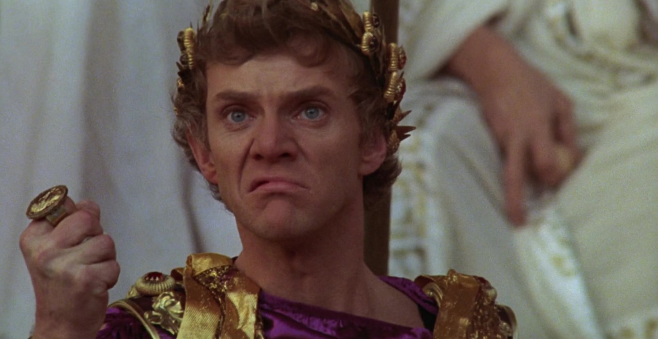 Malcolm McDowell in Caligula (1979)