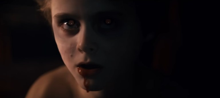Finlay Wojtak-Hissong as the vampiric Owen in Blood (2023).