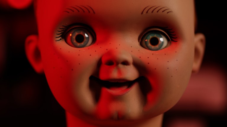 A Chucky doll head in Living With Chucky (2022).