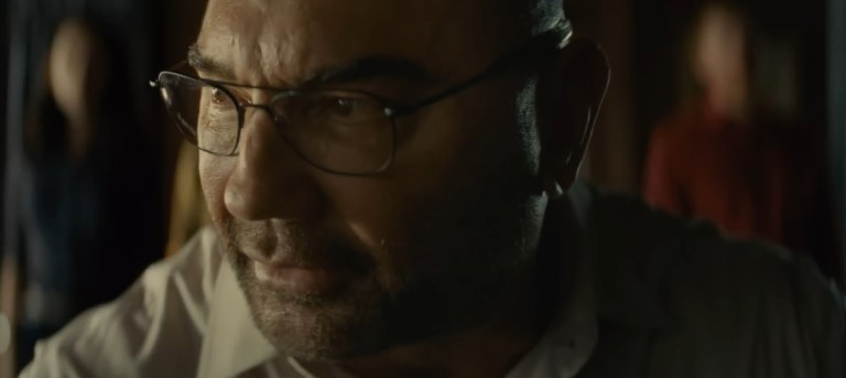 Dave Bautista as Leonard in Knock at the Cabin (2023).