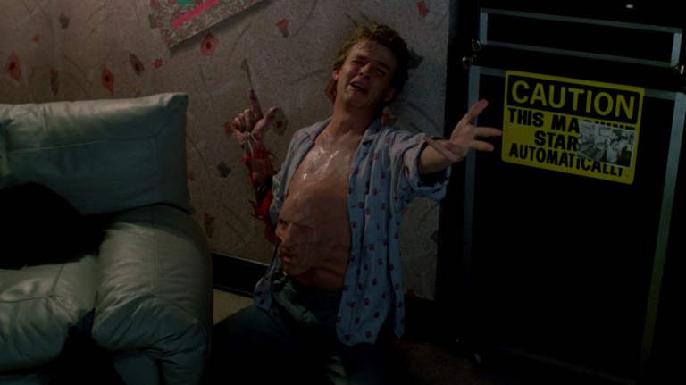 Freddy pushed his way out of Jesse in A Nightmare on Elm Street 2: Freddy's Revenge (1985).