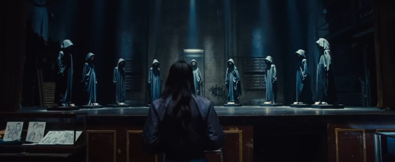 The Ghostface shrine in Scream VI (2023).