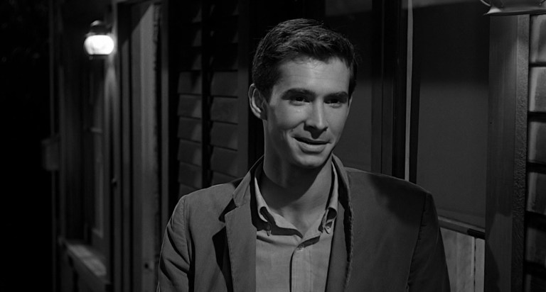 Anthony Perkins as Norman Bates in Psycho (1960).