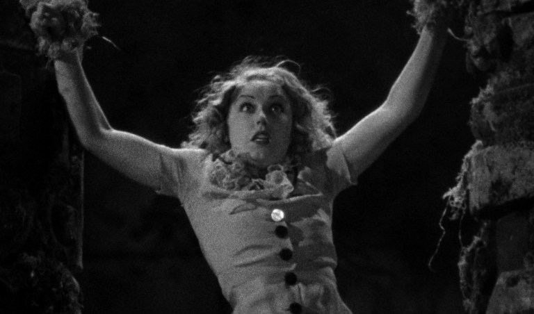 Fay Wray struggles to free herself in King Kong (1933).