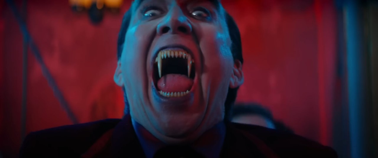 Nicolas Cage as Count Dracula in Renfield (2023).