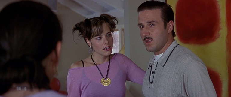 Parker Posey and David Arquette in Scream 3 (2000).