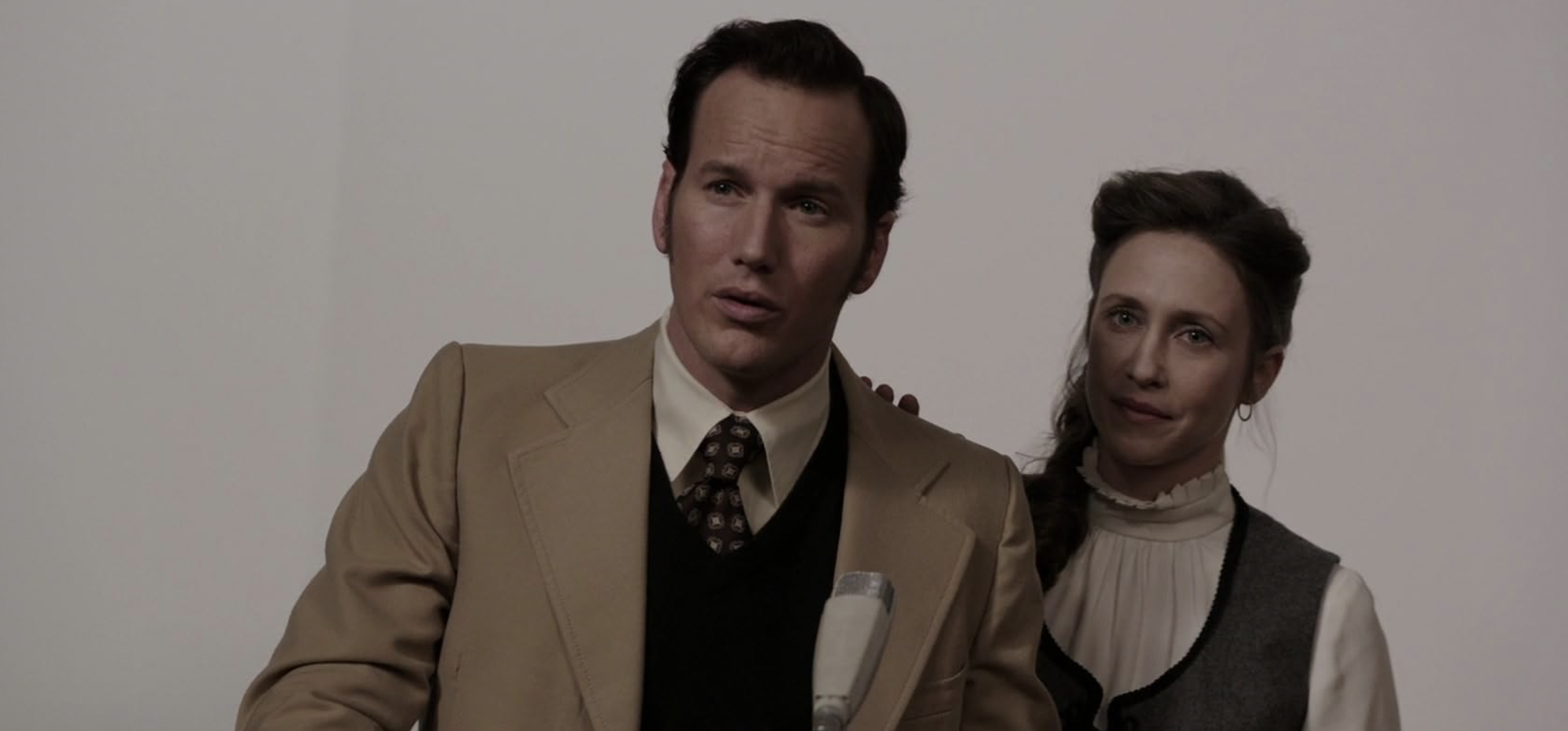 Patrick Wilson and Vera Farmiga as Ed and Lorraine Warren in 'The Conjuring'