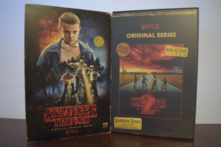 Stranger Things seasons 1 ad 2 on Blu-ray.