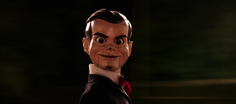 Slappy the ventriloquist dummy in Goosebumps (2015).