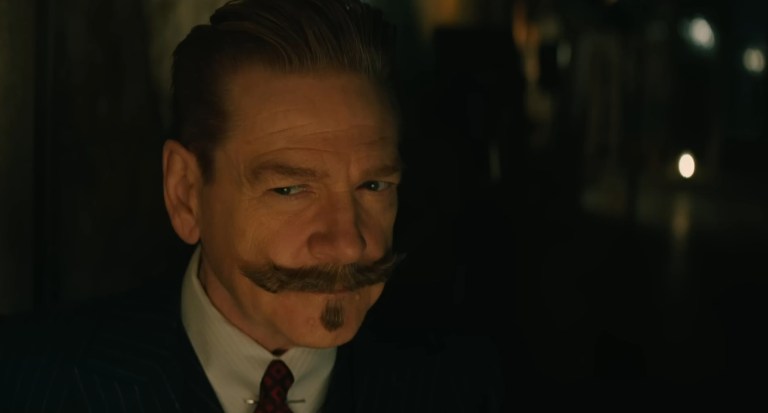 Kenneth Branagh as Hercule Poirot in A Haunting in Venice (2023).