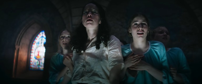 Kate protects her students in The Nun II (2023).