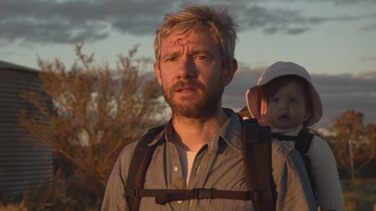Martin Freeman in Cargo (2017) with a baby.