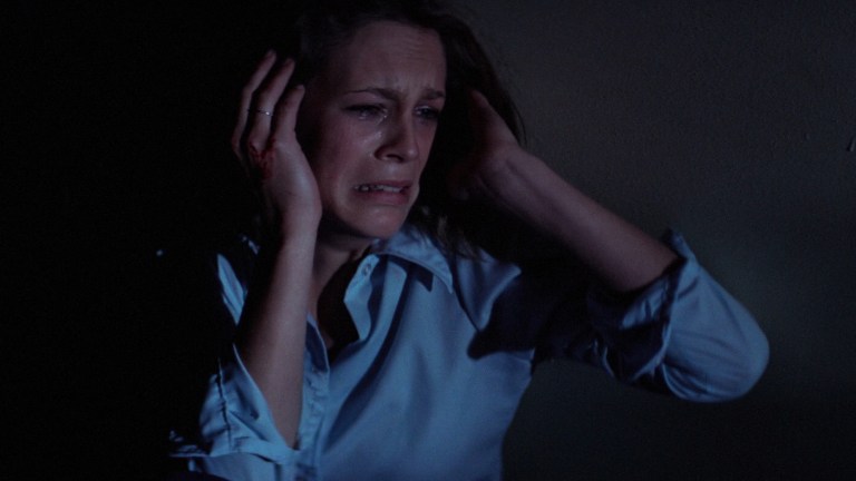 Jamie Lee Curtis as Laurie Strode in Halloween (1978).