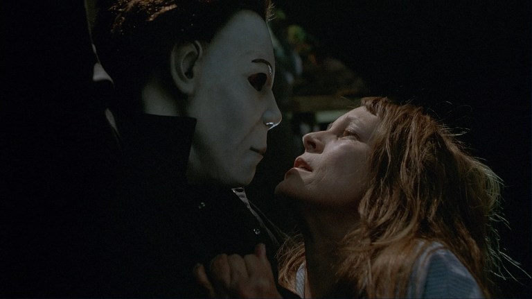 Michael and Laurie face to face in Halloween: Resurrection (2002).