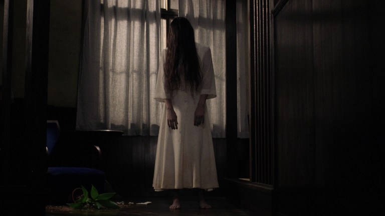 Sadako stands creepily in Ring aka Ringu (1999).