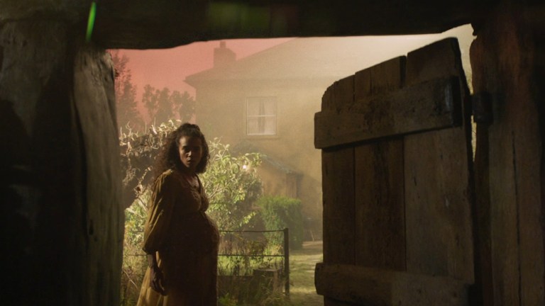 Hannah John-Kamen as Maya in Unwelcome.