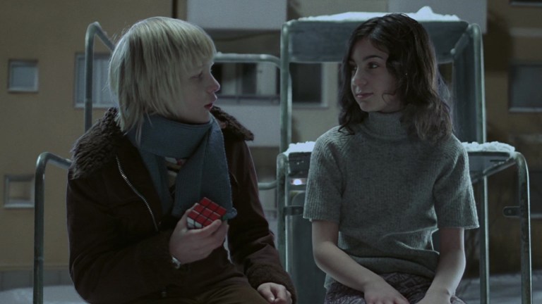 Kåre Hedebrant and Lina Leandersson in Let the Right One In (2008).