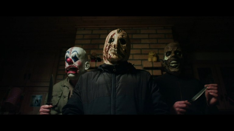 Masked home invaders as seen in Follow the Dead (2020).