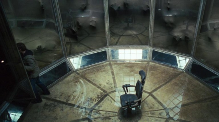 A room of mirrors in Mirrors (2008).
